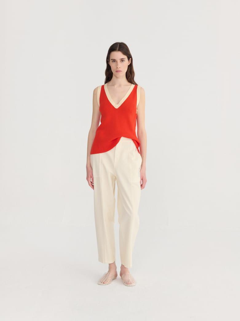 Bobo Chose Openwork Knitted Top Damen rot